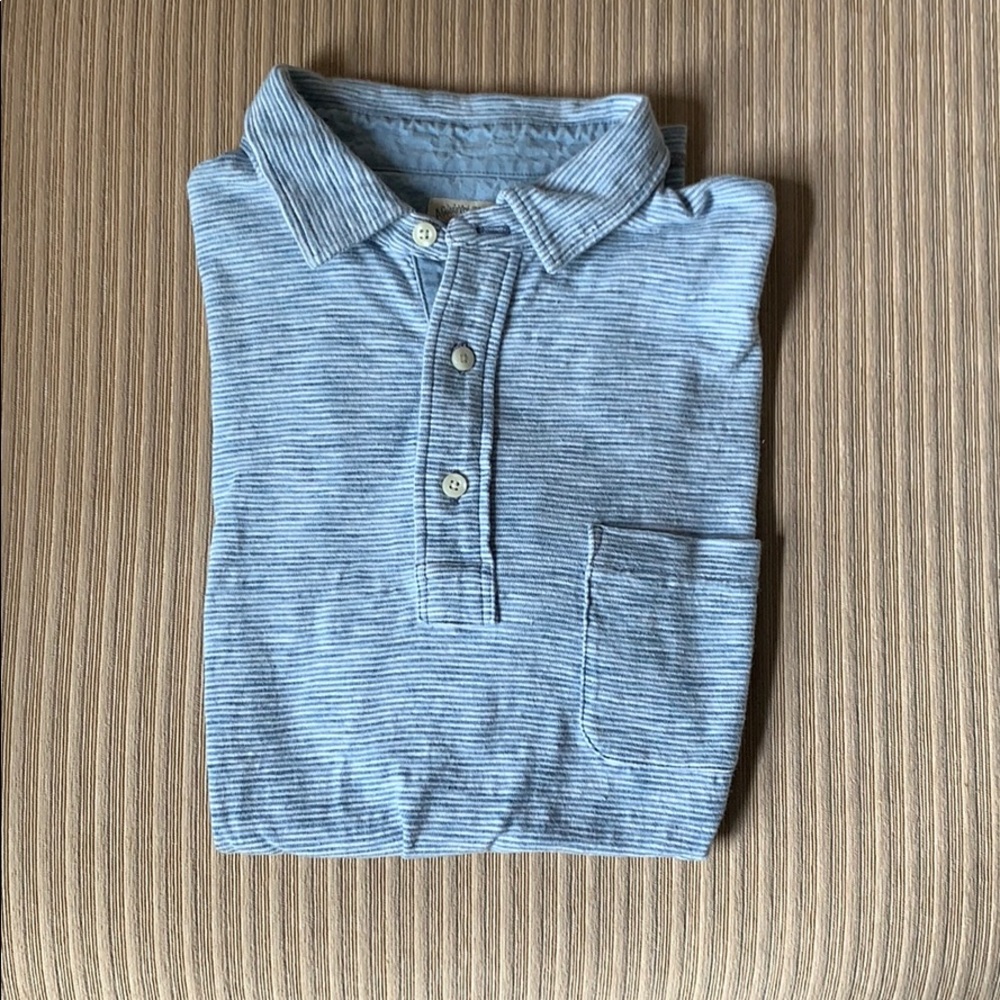 Faherty Indigo Polo Shirt